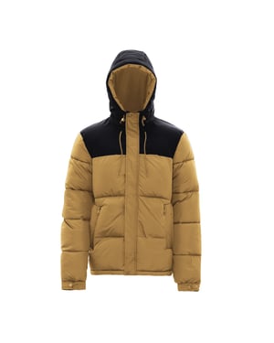Mo Steppjacke Herren Kamel Schwarz