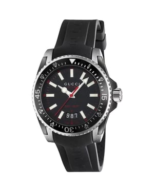 Gucci YA136303 Tauchen schwarzes Zifferblatt Silikonband Herrenuhr