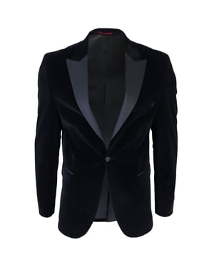 Schwarzer Herren-Smoking-Anzug-Blazer aus Samt