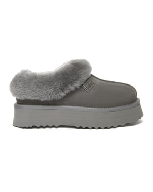 EVER AU Damen Leder Hausschuhe - Topknot
