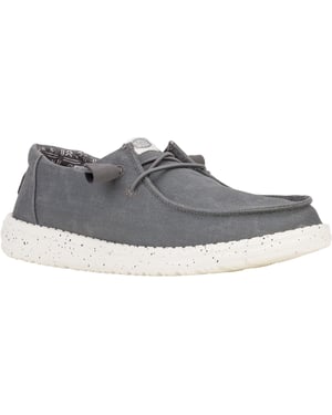 HEYDUDE Wendy Canvas Loafer aus 100% Baumwolle, Damen - Dunkelgrau