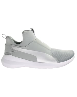 Puma Rebel Mid Quarry Silver Womens Trainer