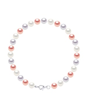 Armband aus echten Süßwasser-Zuchtperlen rund 6-7 mm
