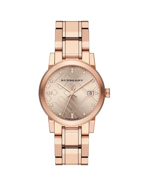 Burberry - Diamantkaro gestempelte Damenuhr