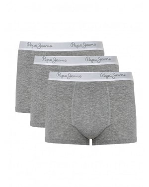Pepe Jeans Boxershorts Wray 3er-Pack Herren Grau