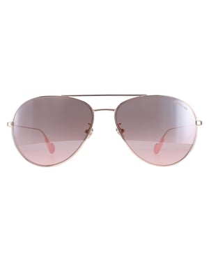 Moncler Aviator Unisex Glänzend Rose Gold Braun Rosa Gradient ML0110-K
