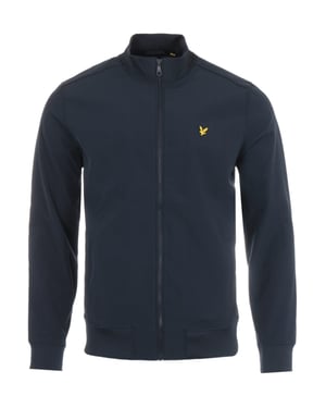 Lyle & Scott Zip Through Funnel Neck Soft Shell Jacke - Dark Navy