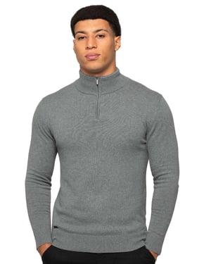 Enzo Milano | Mens Half Zip Strickpullover