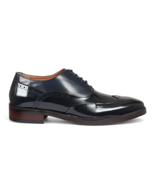 Justin Reess Herren-Brogue-Schuhe aus blauem Lackleder - Harry