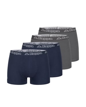 Kappa 4er Set Boxershorts in Blau/Anthrazit