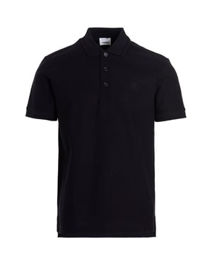 Burberry Branded Circle Logo Kohle Blau Polo Shirt
