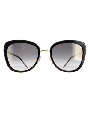 Hugo Boss Butterfly Womens Gold Schwarz Grau Gradient Gold Spiegel BOSS 1209/S
