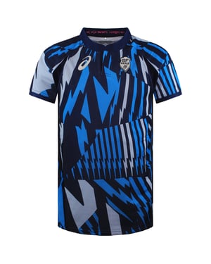Asics Stade Francais Replica Herren-Rugby-Shirt, Marineblau