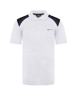 Ben Sherman bestickte Herren hellgraues Poloshirt