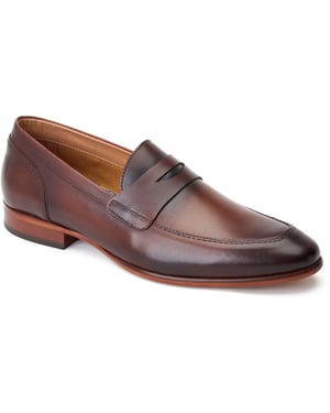 Base London Bruno Herrenschuhe aus gebranntem braunem Leder