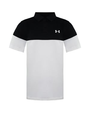 Under Armour Kurzärmel Blackwhite Kid Blocked Poloshirt 1366428 001