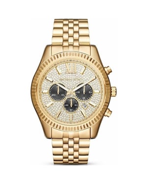Michael Kors MK8494 Lexington Gold Pave Herrenuhr