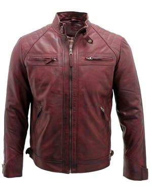 Gesteppte Bikerjacke aus Leder von Rock Racing