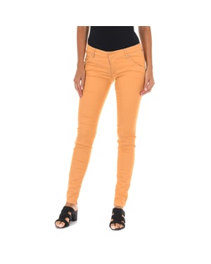 Lange Hose aus Stretchstoff 70DBF0585-G194 Frau