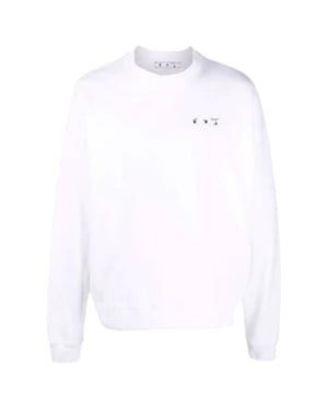Off-White – Weißes Sweatshirt „Big OW Skate Fit“