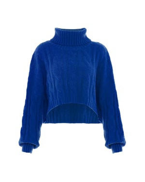 Mymo Rollkragenpullover Damen KÖNIGSBLAU