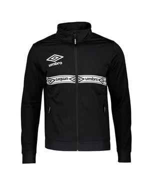 Umbro -Schwarz/Weiß -Track -Jacke mit geklebten Männern