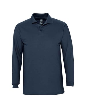 SOLS - "Winter II" Poloshirt für Herren/Damen Unisex Langärmlig (Marineblau)