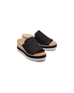 TOMS Diana Mule Polyester Damen Schwarz Wedges
