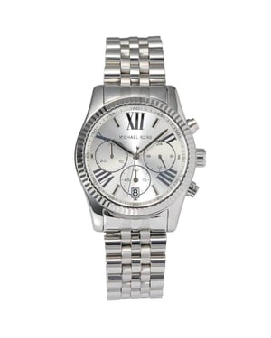 Damenuhr der Marke Michael Kors in der Farbe silber. Das Gehäuse hat einen Durchmesser von 38 mm. Marke: Michael KorsModellname: MK5555Kategorie: DamenarmbanduhrMaterialien: EdelstahlFarbe: SilberUhr: Quarz
