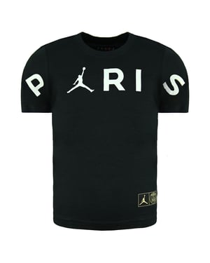 Nike Jordan Paris Kurzarm schwarzer Crew Neck Kinder T-Shirt DH1884 010