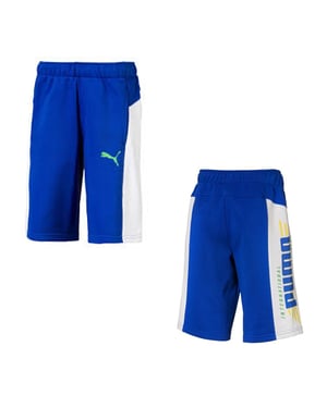 Puma Alpha Kinder Shorts Blau/Weiß