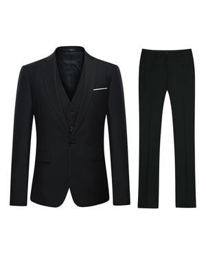 Marron Premium Qualität Slim Fit 3-teiliger Anzug
