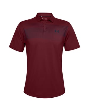 Under Armour Iso-Chill Mens Burgund Chest Grafic Polo-Hemd