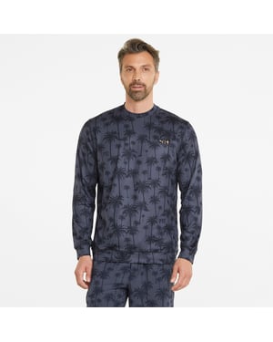 Puma X Ptc Palm Tree Crew Neck Herren Navy Pullover