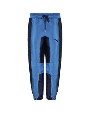 Puma x Rihanna Fenty Satin Marineblaue Jogginghose für Damen