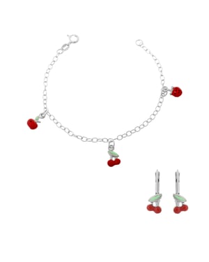Orphelia 'Apple' Kinder 925 Sterling Silber Set: Armband + Ohrringe - Silber SET-7149/2