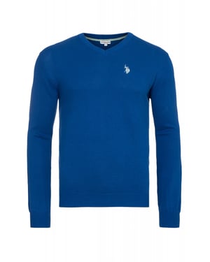 U.S. Polo Assn. V-Neck Pullover in Royal