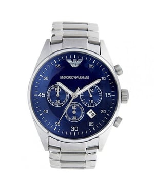 Emporio Armani AR5860 Blaues Zifferblatt Chronograph Herrenuhr