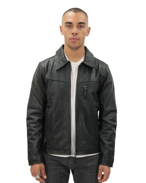 Harrington-Lederjacke aus Rindsleder für Herren-Lima