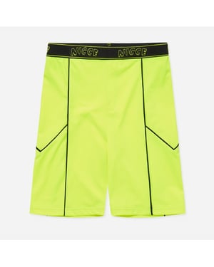 Nicce Graphic Logo Neon Yellow Womens Carbon Cycling Shorts 201 2 06 03 0180