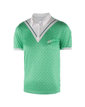 Asics Motion Dry Club Damen Green Tennis Polo Top