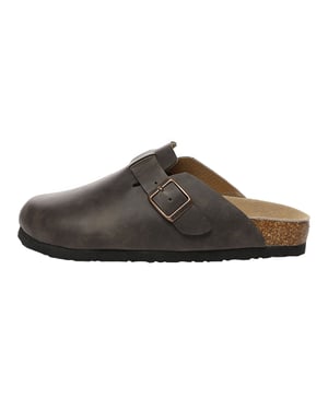 EVER AU Herren Hardhead Leder Komfort Clog Sandalen - Braunes geöltes Leder
