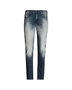 Diesel Sleenker Stone Washed Blue Denim-Jeans