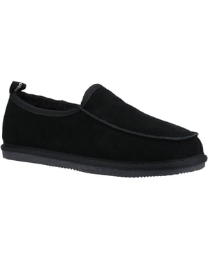 Hush Puppies Charles Wildleder Herren Schwarz Pantoffeln