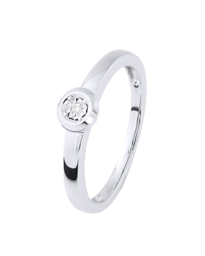 Diamant Solitär Ring 0,010 0,50 Karat Karat Illusion Weißgold
