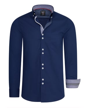 Rusty Neal Overhemd Regular Fit Blau