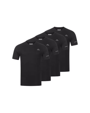 Kappa 4er Set T-Shirt BASIC in Schwarz