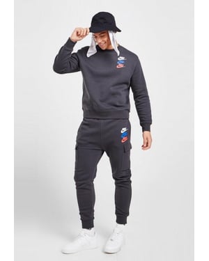 Nike Herren Standard Issue Crew-Trainingsanzug in dunklem Rauchgrau
