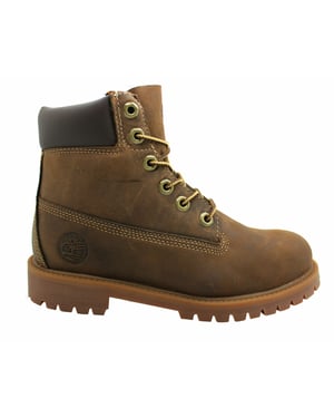 Timberland Authentic 6 -Zoll -Kinder Boots Jugendliche braune Leder Schnürung 80703 D94