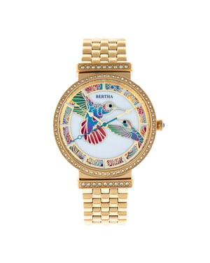 Bertha Emily Armbanduhr mit Perlmuttarmband